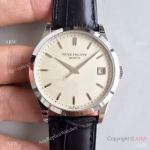 Copy Swiss Patek Philipe Cal.324 S C Watch SS White Dial